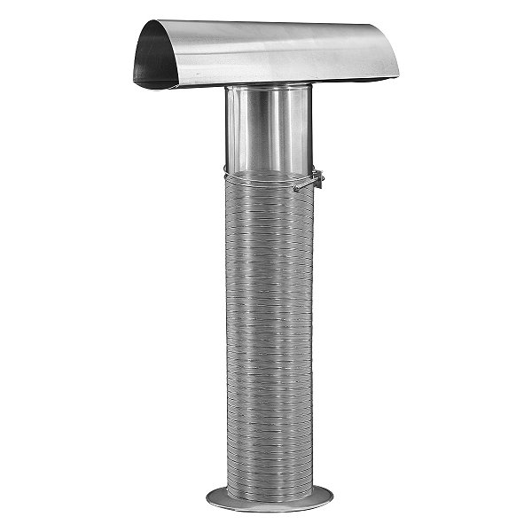 Kit Chaminé Fácil Para Aquecedor a Gás e Sistemas de Exaustão Diâmetro 60mm Comprimento 1,5m Flextic 03006000111