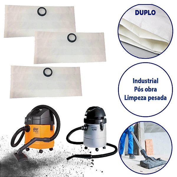 Kit 3 Sacos DUPLO ALC Para Aspirador Pó Electrolux A20
