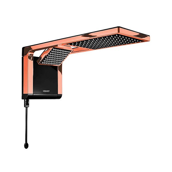 Chuveiro Acqua Duo Ultra Eletrônica Lorenzetti 127V 5500W - Black/Rose Gold