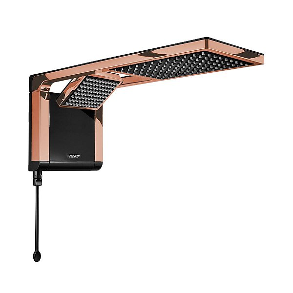 Chuveiro Acqua Duo Ultra Eletrônica Lorenzetti 220V 7800W - Black/Rose Gold