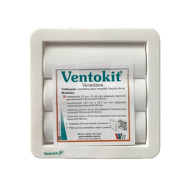 Veneziana Autofechante Para Encaixe 15x15 cm VentoKit