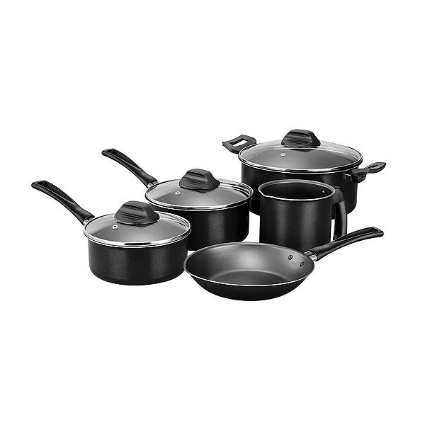 Conjunto de Panelas Antiaderente 5 Peças Preto Continental - A21447001