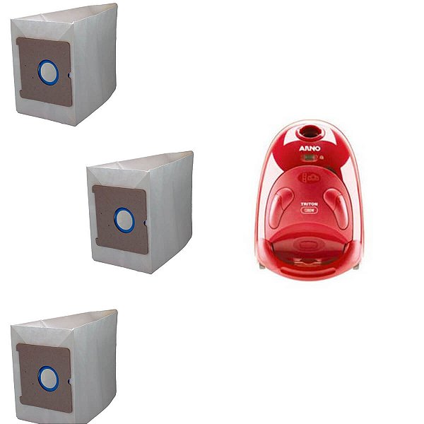 Kit 3 Sacos ALC Compatível Aspirador Pó Arno Triton