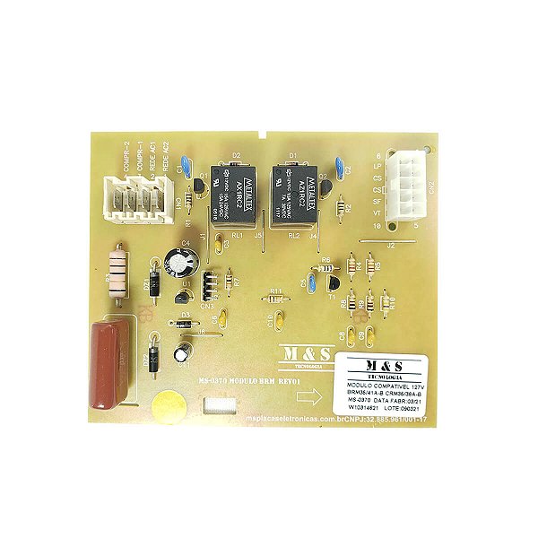 Placa Potência 127V Para REfrigerador Brastemp Consul BRM35 41AB CRM35 38AB M&S - W10314621