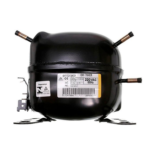Compressor 220V 1/5 HP R134-A Embraco - EMI70HER