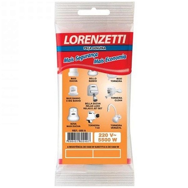 Resistência Para Chuveiro Maxi Bello Bella 055 A 5.500W Lorenzetti 220V