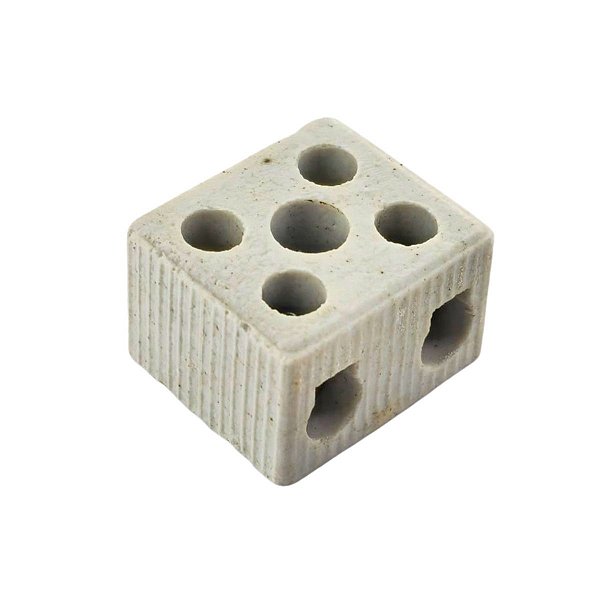 Conector de Porcelana  2P 16MM Para Instalações Elétricas Decorlux