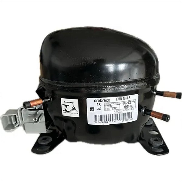 Compressor 1/5 134A 127V Para Refrigerador Brastemp Consul CRM45 CRM45 BRM41 WEhirlpool 110160 W10575086 EMIS70HHR
