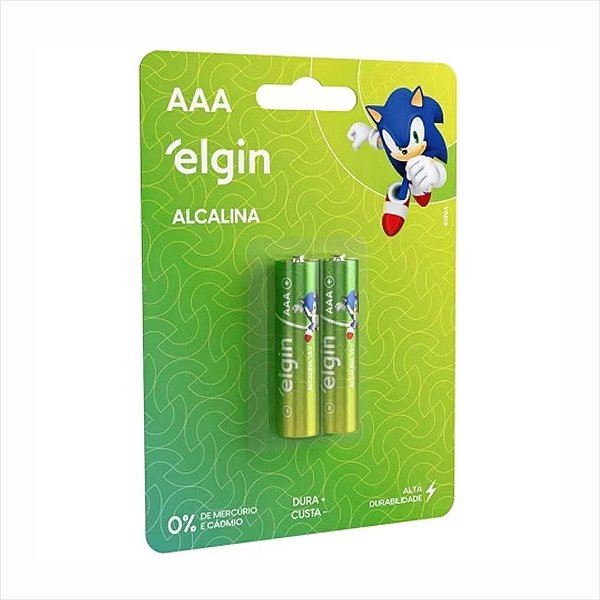 Pilha Alcalina AAA - 2un Elgin