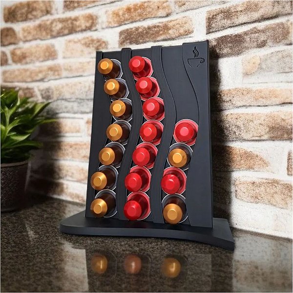 Suporte Organizador Cápsulas Nespresso Ondulado Solution 3D