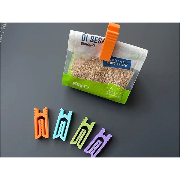Presilha Vedadora Sacos Alimentos Solution 3D Kit 4 Peças