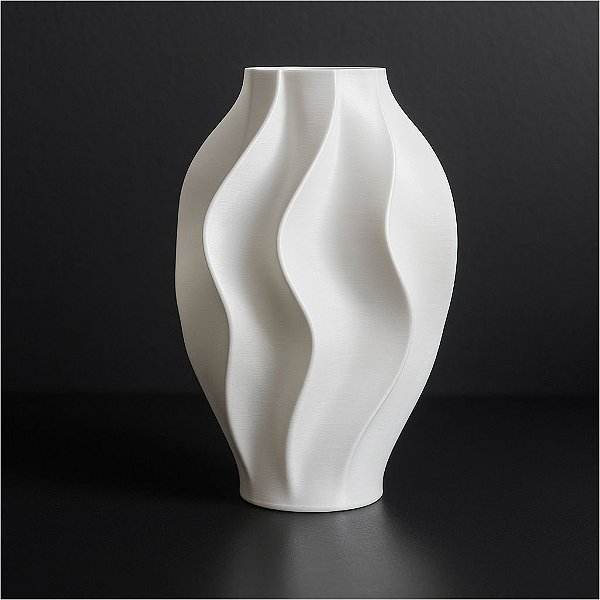 Vaso Decorativo Ondas Escultural Solution 3D 1346529