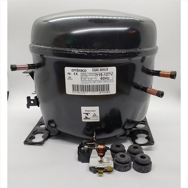 Compressor Embraco 1/4+ R134a 220v EGAS80HLR - 100240451