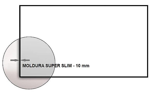 Tela de Projeção Fixa Tipo Quadro 84 polegadas (16/9) 1,86 x 1,04