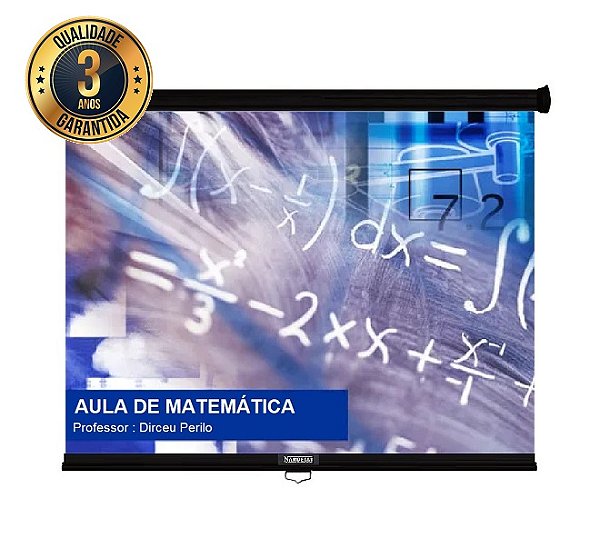 Tela de Projeção Retrátil Manual 100 polegadas (4/3) 2,00 x 1,50 - Linha Standard - Nardelli