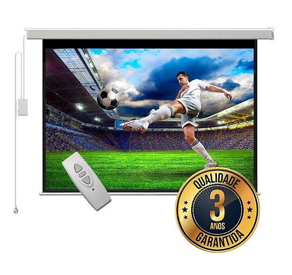 Tela de Projeção Retrátil Elétrica 84 polegadas (4/3) 1,70 x 1,27 - Linha ECO - CINEFLEX