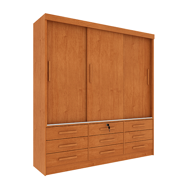 Guarda-Roupa Casal Chicago 3P 9G Tcil Cinamomo