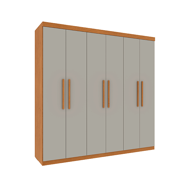 Guarda-Roupa Casal Lagos 6P 4G Tcil Cinamomo/Off