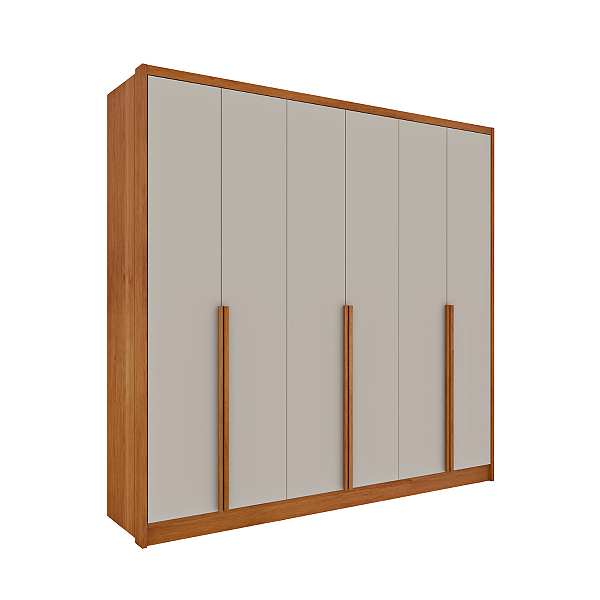 Guarda-Roupa Casal Fortuna 6P 6G Tcil Cinamomo/Off