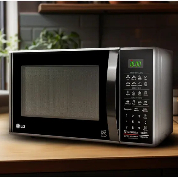 Microondas LG 30L Easy Clean MS3091BC Branco/Preto