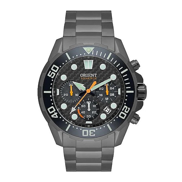 Relógio Masculino Solar Tech Orient Preto MYSSC016 G1GX