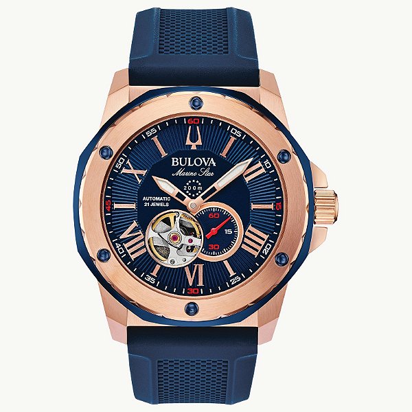 Relógio Masculino Marine Star Bulova Azul 98A227