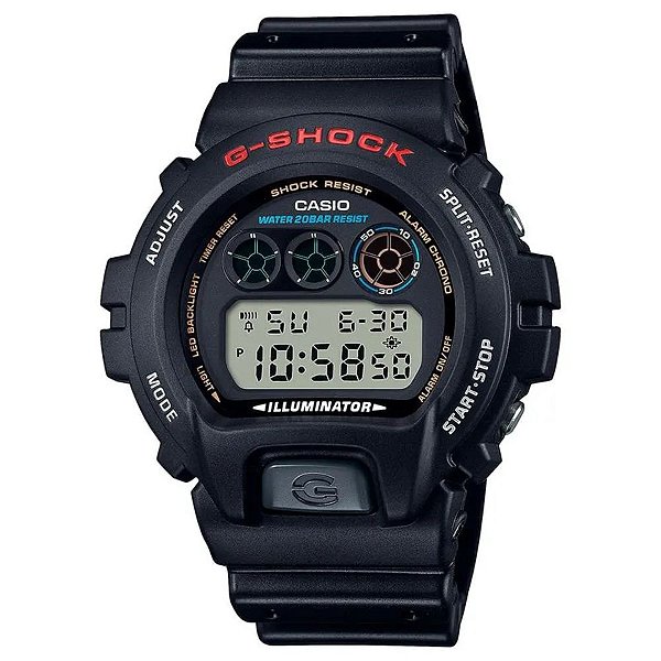 Relógio Casio G-Shock DW-6900U-1DR - Iluminação LED