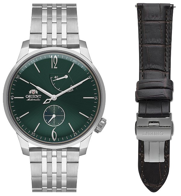 Relógio Orient Superior Automático Yn8ss005 E2SX Fundo Verde