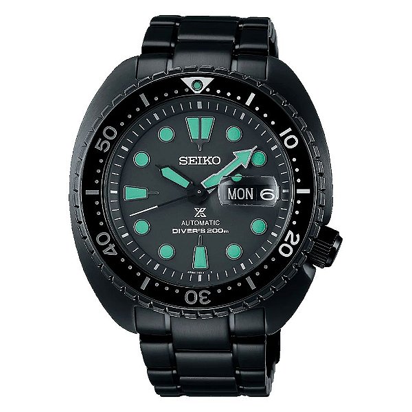 Relógio Seiko Prospex Turtle The Black Series Automático - SRPK43B1 P1PX