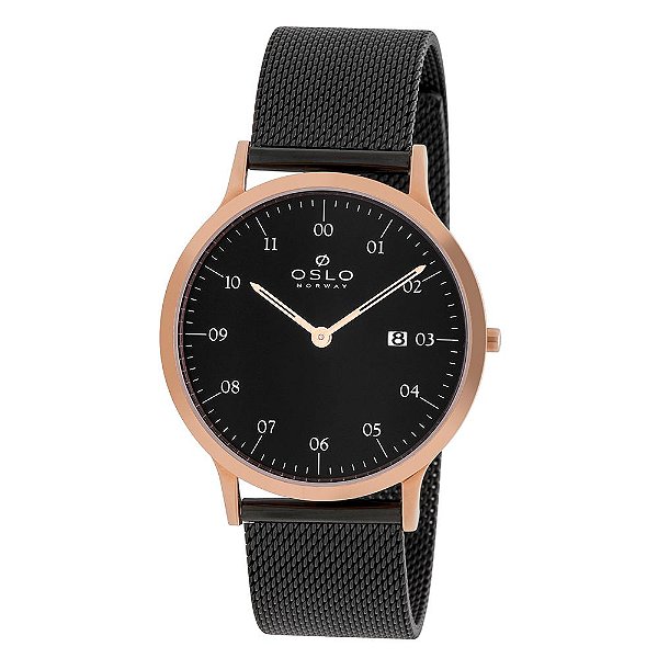 RELOGIO OSLO MASCULINO SLIM OMTSSS9U0001 PRETO