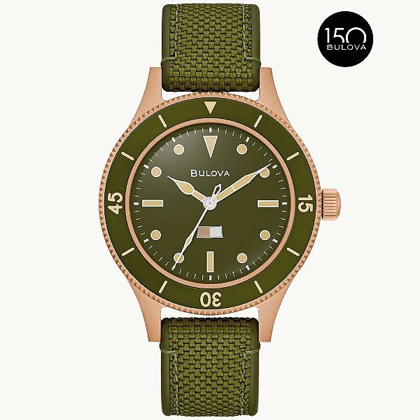 Relógio Bulova Mil Ships Bronze Automático 150Th Anniiversary Special Edition 98A324