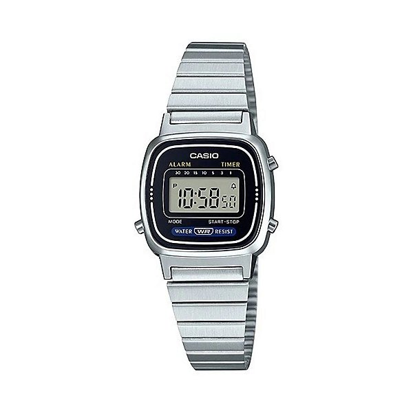 Relógio Feminino Casio Vintage Prata Mini LA670WA-1DF