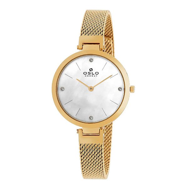 Relógio Feminino Slim Dourado Oslo - OFGSSS9T0006 B1KX