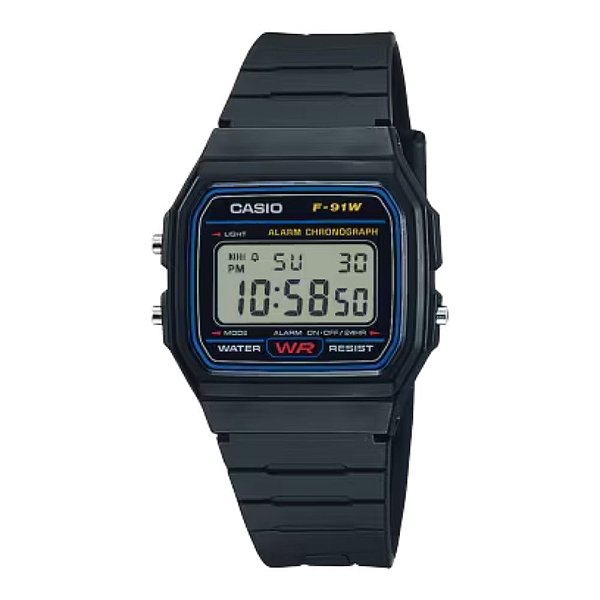 Relógio Casio Digital Preto F-91W-1DG