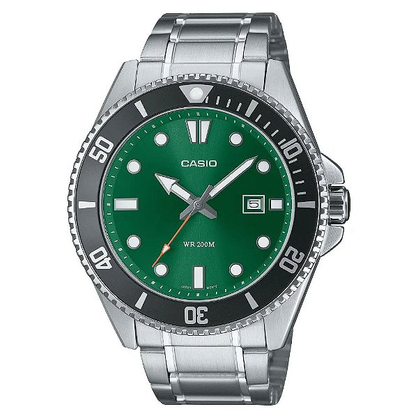 Relógio Casio Masculino Duro 200m Verde MDV-107D-3A2VDF