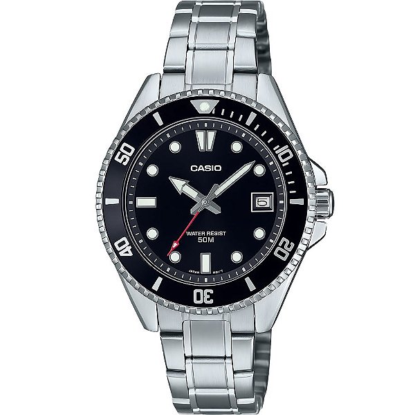Relógio Masculino Prata Casio Duro Médio Sport MDV-10D-1A1VDF
