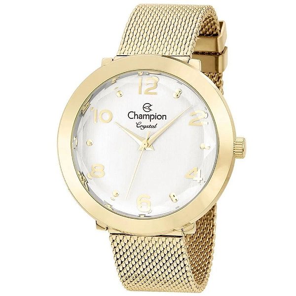 Relógio Feminino Kit  Champion Dourado CN25207W