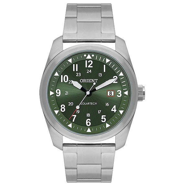 Relogio Orient Masculino Verde Prata MBS1447 E2SX