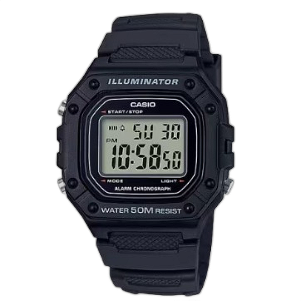 Relógio De Pulso Casio Masculino Preto Original W-218H-1AVDF