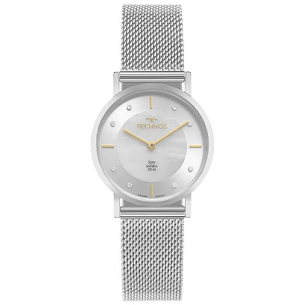 Relógio Technos Feminino Slim Prata 2025LTW/1B