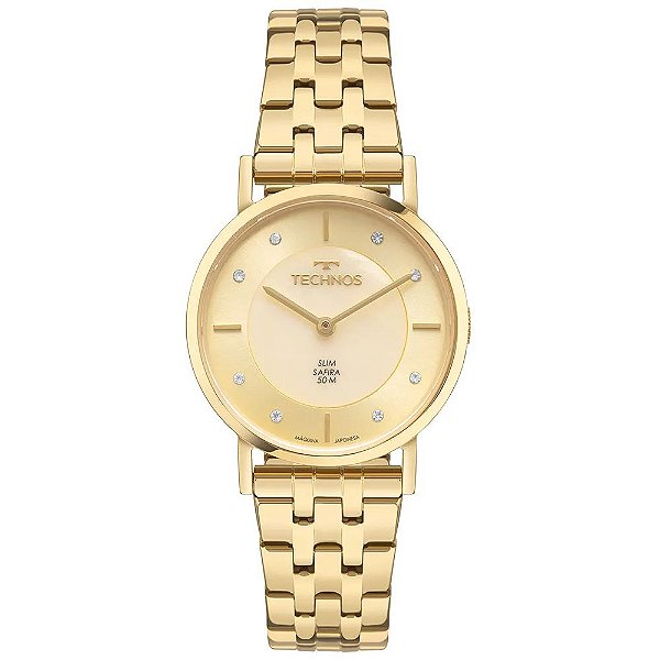 Relógio Technos Feminino Slim Dourado 2025LUB/1X