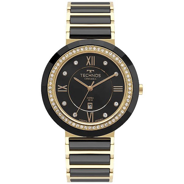 Relógio Technos Feminino Ceramic/saphire Dourado 2015CEJ/2P