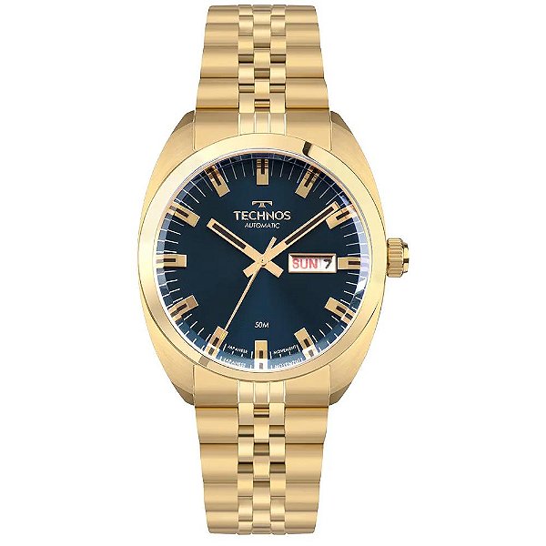 Relógio Technos Masculino Automatico Dourado 8205ON/1A