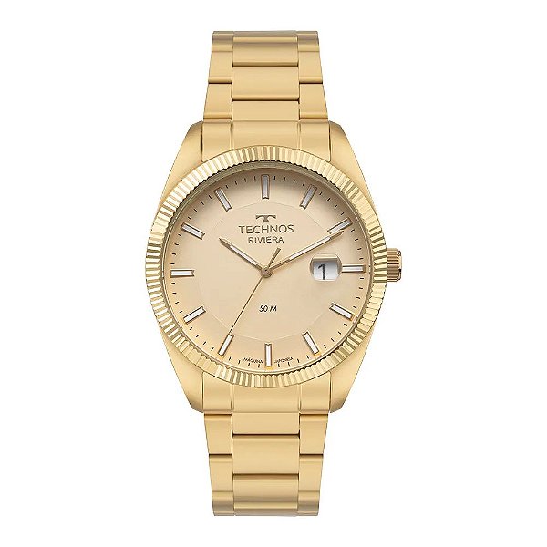 Relógio Technos Masculino Riviera Dourado 2317AG/1X