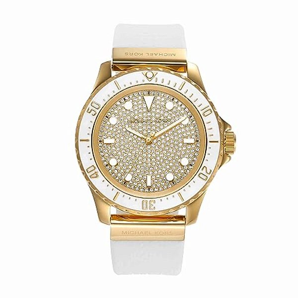 Relógio Michael Kors Feminino Dourado Branco MK7357/2DN