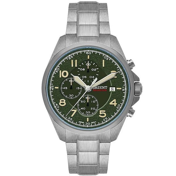 Relogio Pulso Orient Masculino Solar Prata 	MBSSC302 E2SX