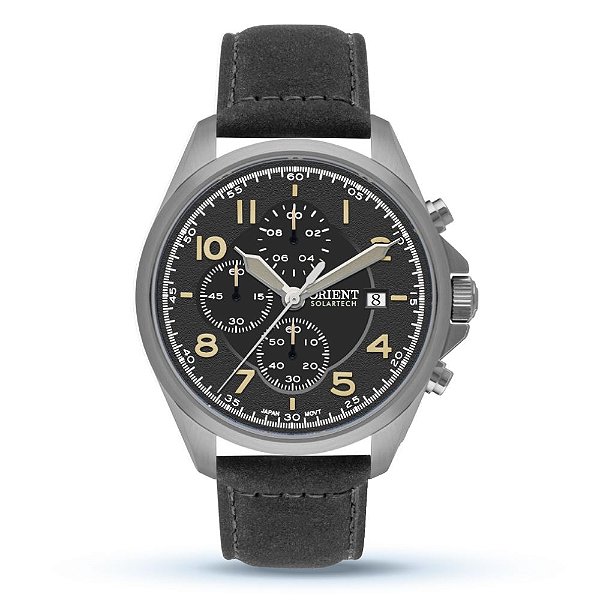 Relogio Pulso Orient Masculino Solar Prata 	MBSCC071 P2PX