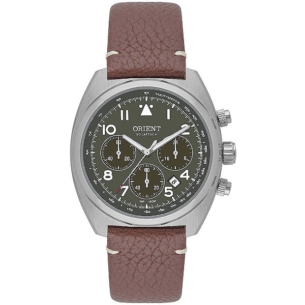Relógio Orient Solartech Crono Verde Masculino MBSCC069 D2NX