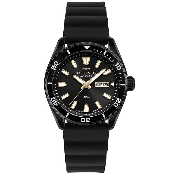 Relógio Technos Masculino Automático Preto Diver 8205PF/2P