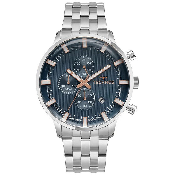 Relógio Technos MasculinoPrateado Grandtech JS15ENR/1A